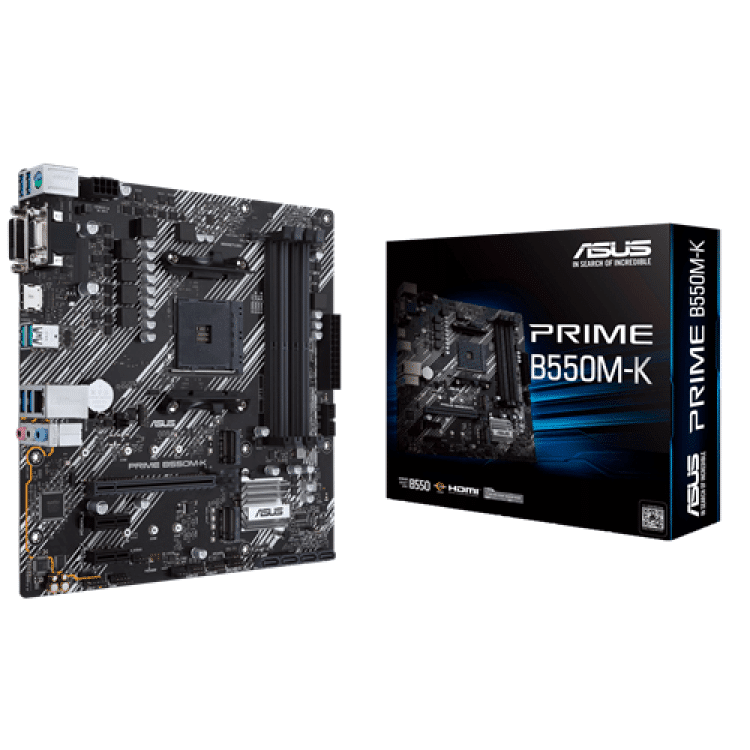 ASUS Prime B550M-K ARGB mATX Motherboard (4 DIMM)