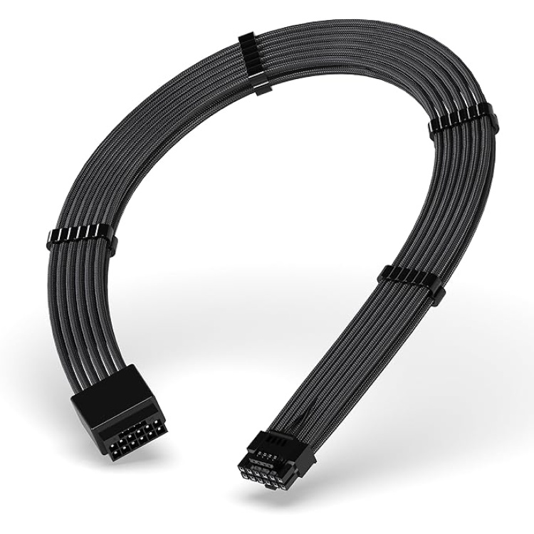 Sleeved Extension Cable 16-pin 12VHPWR PCIe (Black)