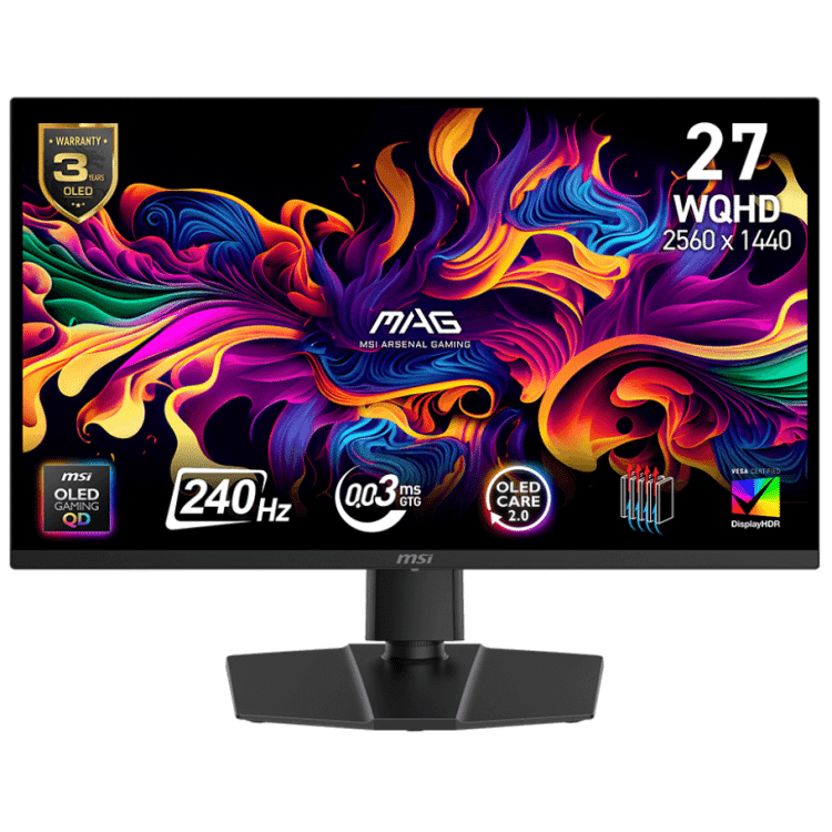 27" Monitor MSI MAG 273QPQD-OLED X24 240Hz QHD
