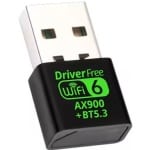 USB WiFi6 Wireless 802.11ax up to 900Mbps with Bluetooth 5.3