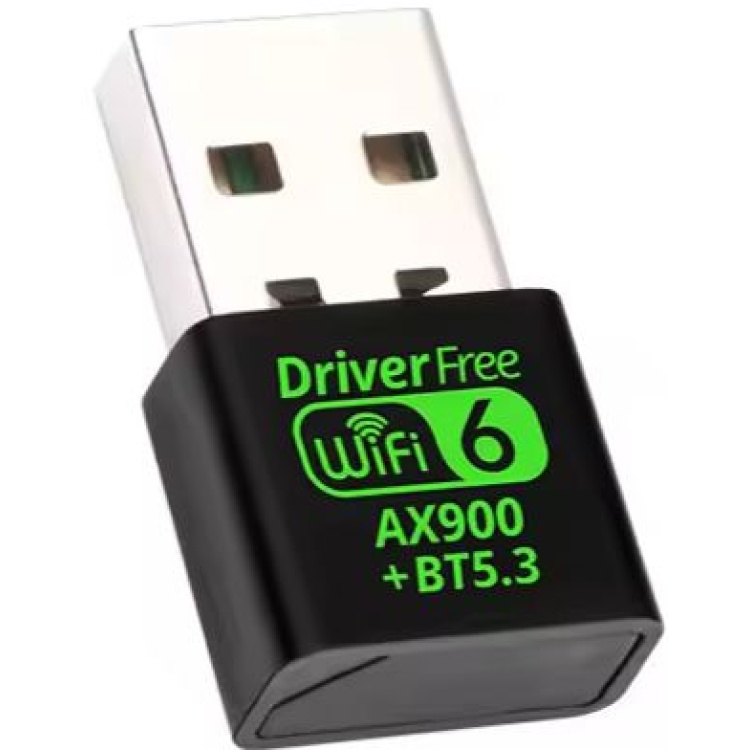 USB WiFi6 Wireless 802.11ax up to 900Mbps with Bluetooth 5.3