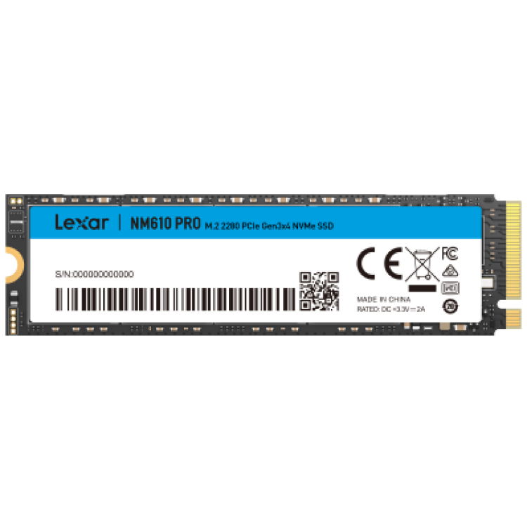 1TB M.2 NVMe SSD (Lexar NM610 Pro) Up to 3300/2600MB/s