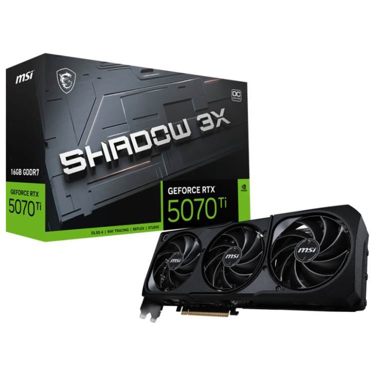 MSI GeForce RTX 5070 Ti 16G GDDR7 Shadow 3X OC Graphics Card