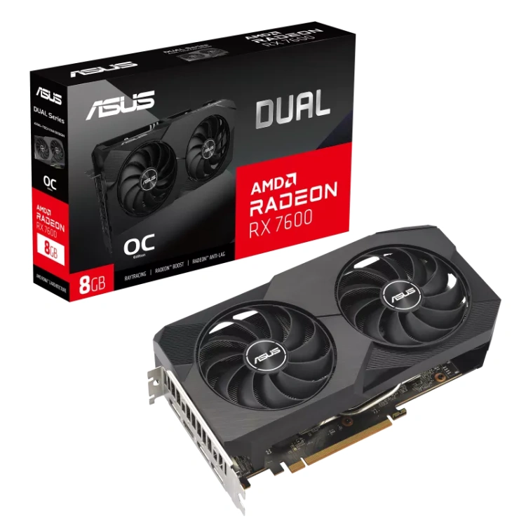 ASUS DUAL Radeon RX 7600 8G GDDR6 Graphics Card