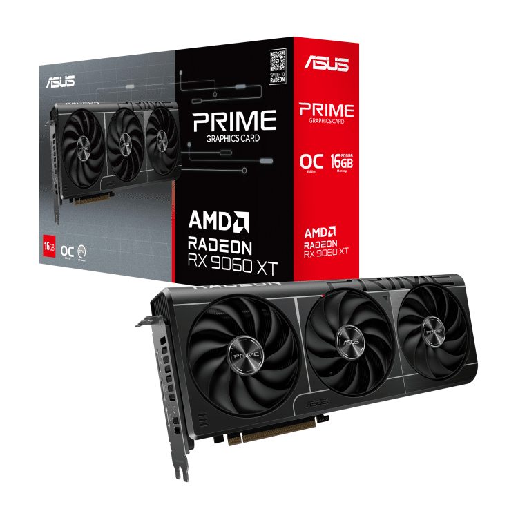 ASUS PRIME Radeon RX 9060 XT 16G GDDR6 OC Graphics Card