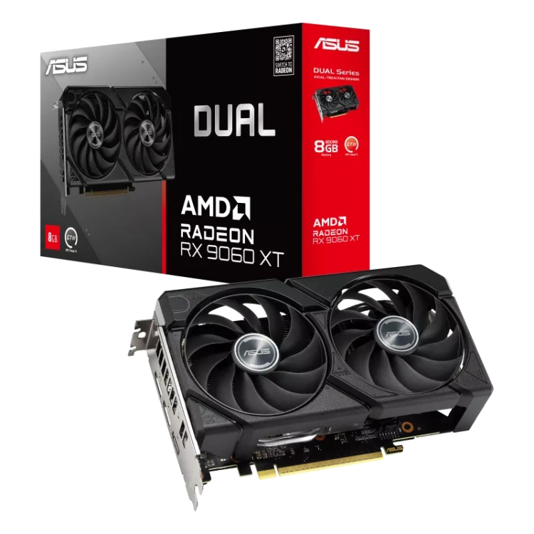 ASUS DUAL Radeon RX 9060 XT 8G GDDR6 Graphics Card