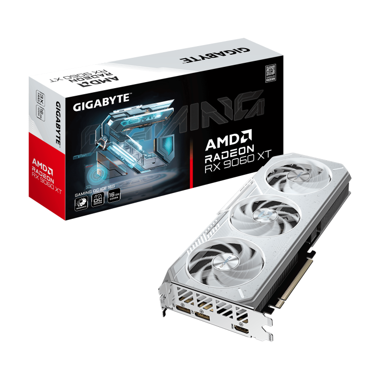 Gigabyte Radeon RX 9060 XT 16G GDDR6 Gaming OC ICE Graphics Card