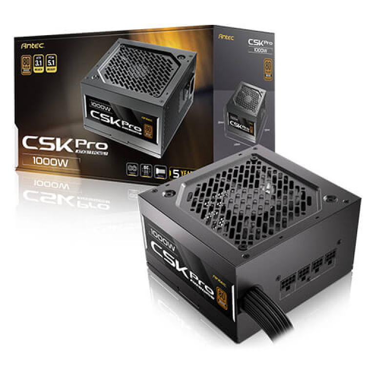Antec CSK Pro 1000W 12VPHWR 80Plus Bronze Power Supply, Semi Modular