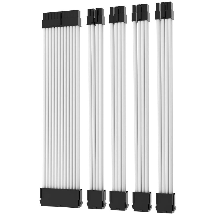 Sleeved Cable Kit (C) 1xATX, 1xEPS, 3xPCIe (White)