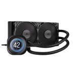 Corsair Nautilus 240mm AIO with LCD Display, 2xRS120 (Black) fans