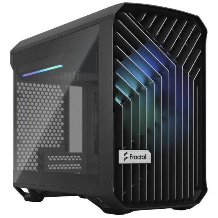 Fractal Design Torrent Nano Tempered Glass Case (Black, RGB)