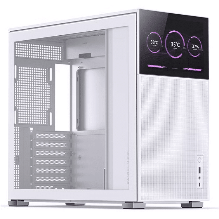 Jonsbo D41 Mesh ATX case with LCD (White)