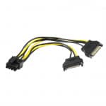 2x SATA to 8-Pin PCIe Power Adaptor