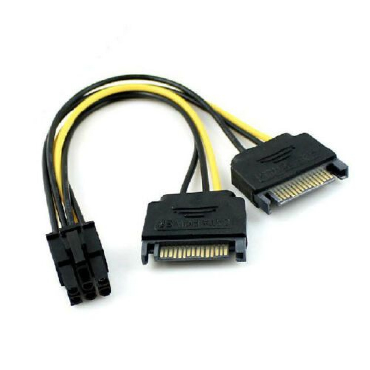 2x SATA to 6-Pin PCIe Power Adaptor