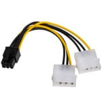 2x Molex to 6-Pin PCIe Power Adaptor