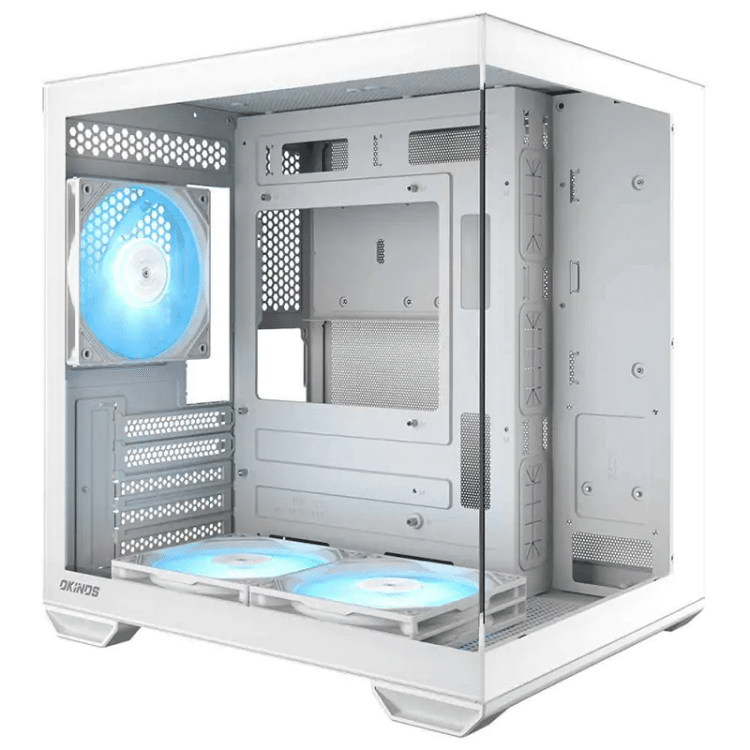 Okinos Mirage 4 White mATX Case with 3xARGB Fans