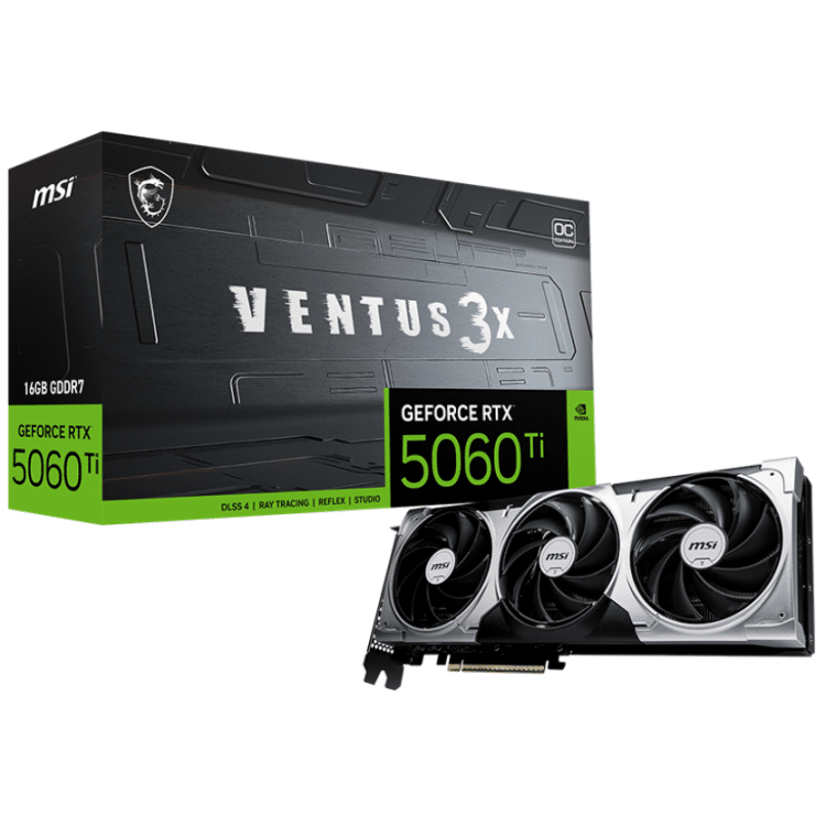 MSI GeForce RTX 5060 Ti Ventus 3X OC 16GB Graphics Card