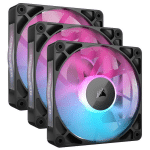 Corsair RX120 iCue Link Black RGB 120mm Cooling Fan (3 Pack Starter Kit with System Hub)