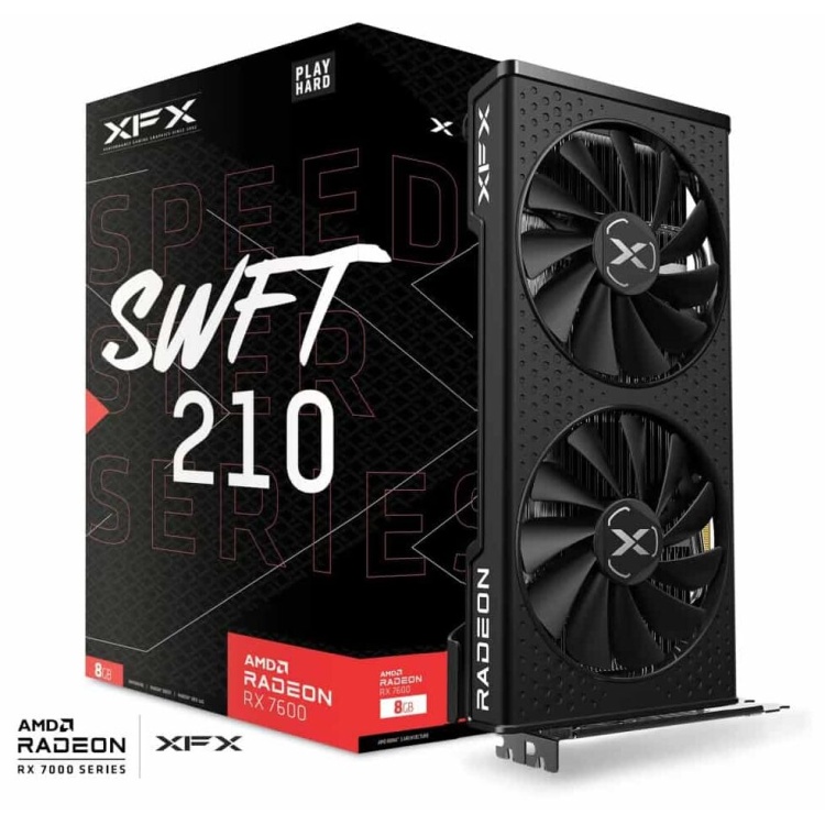 XFX Speedster SWFT 210 Radeon RX 7600 8G GDDR6 Graphics Card