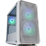 Crox S05MP mATX Case with 3x120mm ARGB Fans (White)