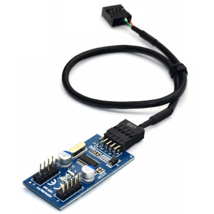 Internal USB2 9-pin Hub/Splitter (2:1)